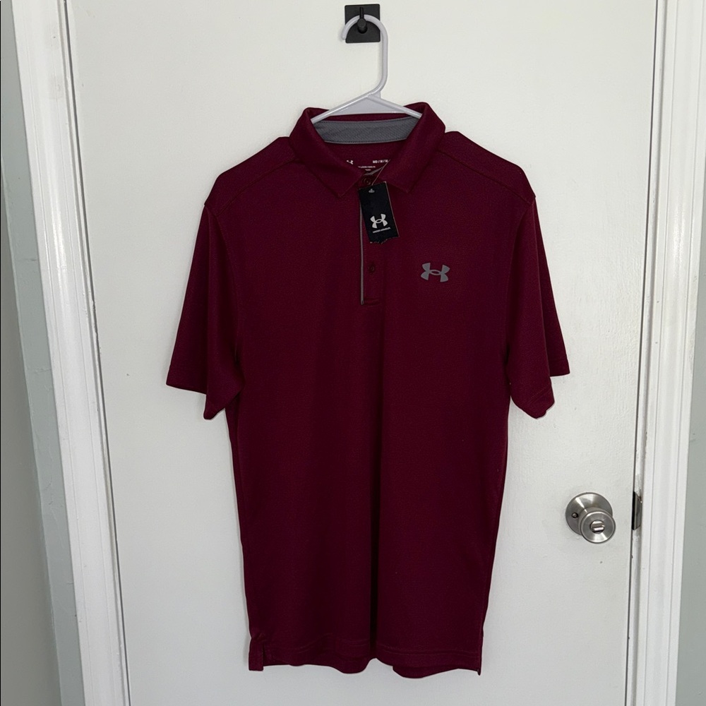 Under Armour Men's Burgundy Polo Shirt